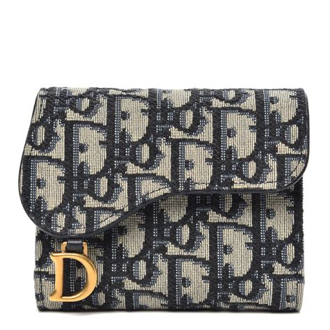 dior oblique saddle wallet價錢|Saddle Wallet Blue Dior Oblique Jacquard .